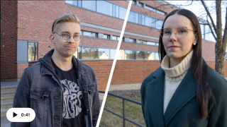 Jyväskylän yliopistossa opiskelevat Veera Hynninen ja Jimi Rytkönen